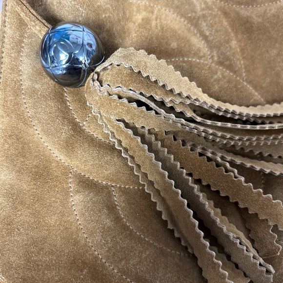 Chanel suede crossbody messenger bag with tassel. Preloved good condition. - Picture 7 of 7